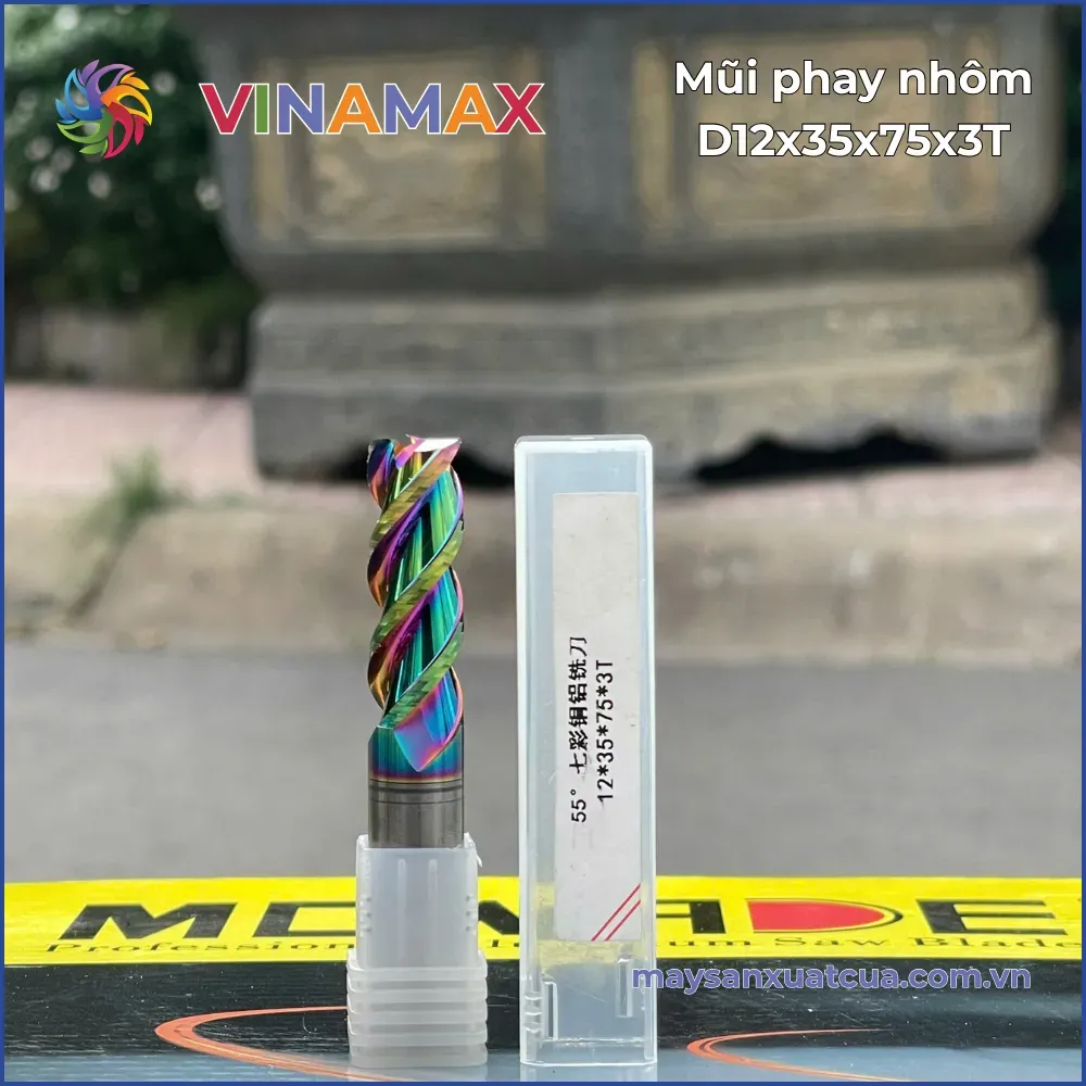 Mũi phay nhôm 12*35*75*3T