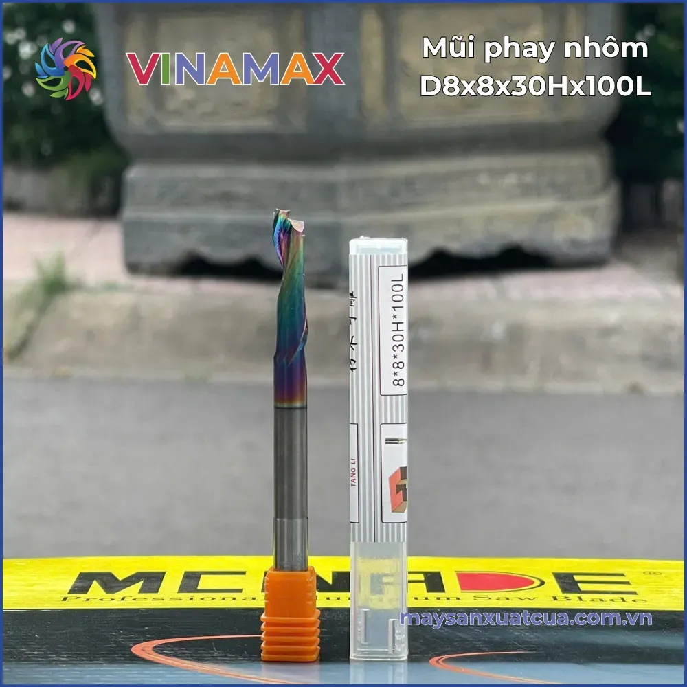 Mũi phay nhôm 8*8*30H*100L