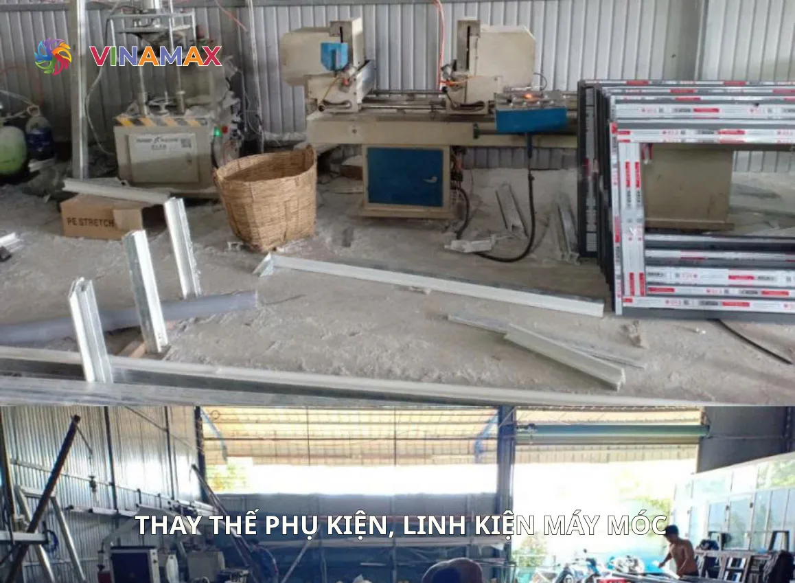 Thay Thế Phụ Kiện, Linh Kiện Máy Móc Ngành Nhôm Chính Hãng