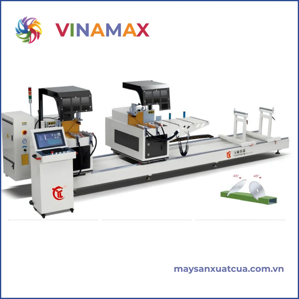 Máy cắt nhôm 2 đầu Yuanlong LJZ-INT-550*4800