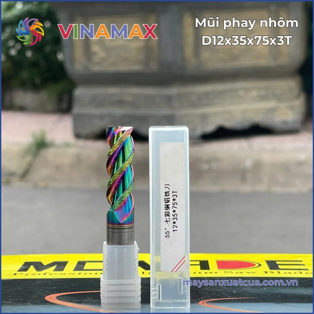 Mũi phay nhôm 12*35*75*3T