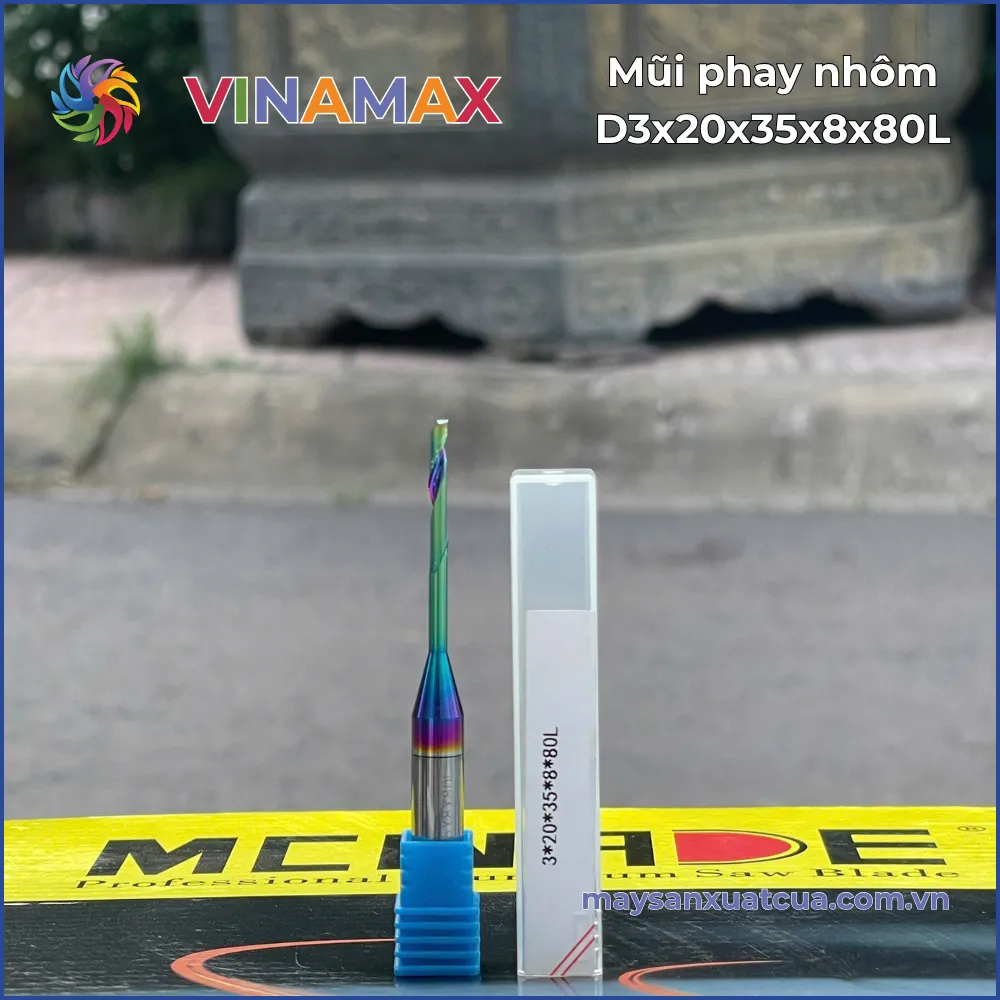 Mũi phay nhôm 3*20*35*8*80L
