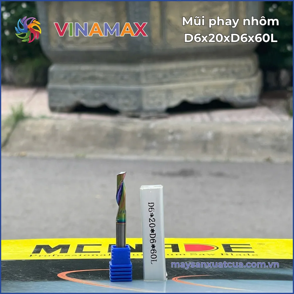 Mũi phay nhôm D6*20*D6*60L