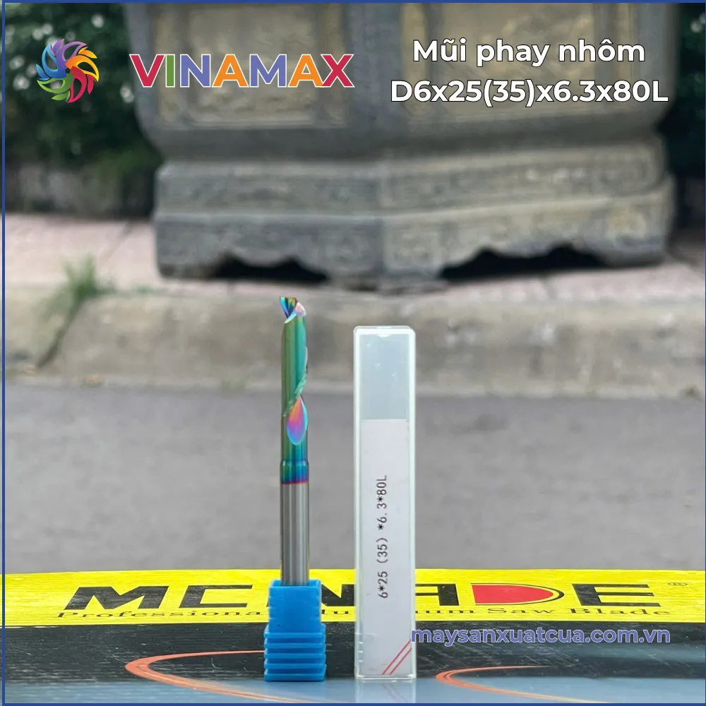 Mũi phay nhôm 6*25(35)*6.3*80L
