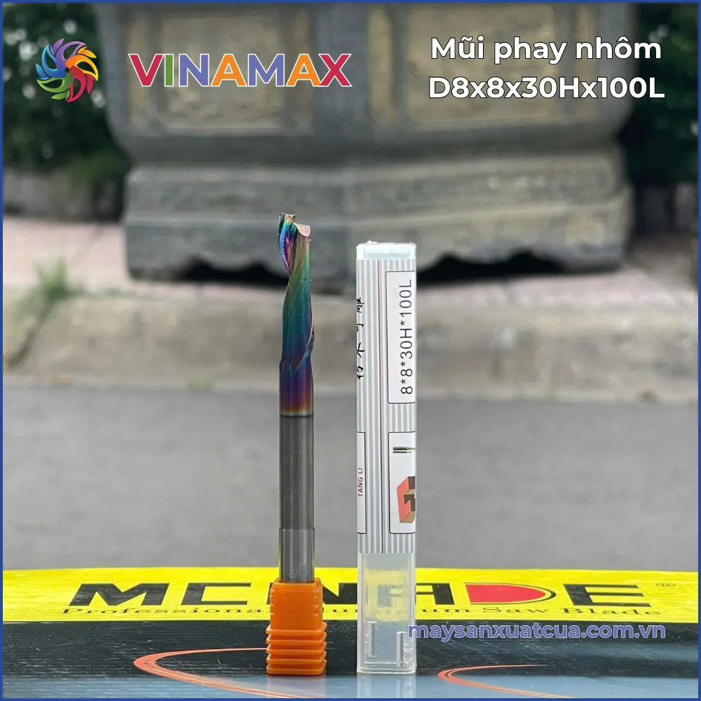 Mũi phay nhôm 8*8*30H*100L